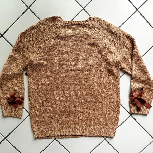 Chic lace-up ribbon sweater (brand new!) - Picture 6 of 16